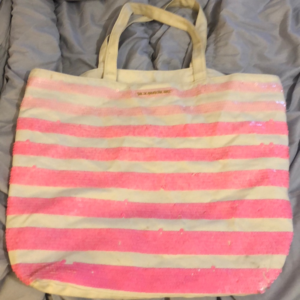 vS canvas beach bag